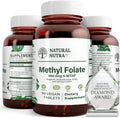 Natural Nutra Active Methyl Folate con Quatrefolic – 270 Comprimidos Veganos (3×90)