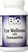 Bio Nutrition Eye Wellness con Zeaxantina Cápsulas Vegetarianas, 60 Unidades