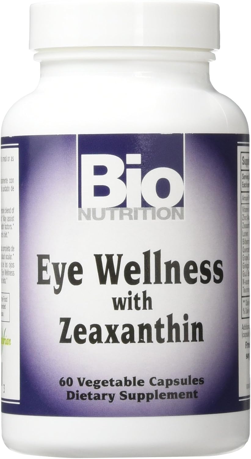 Bio Nutrition Eye Wellness con Zeaxantina Cápsulas Vegetarianas, 60 Unidades