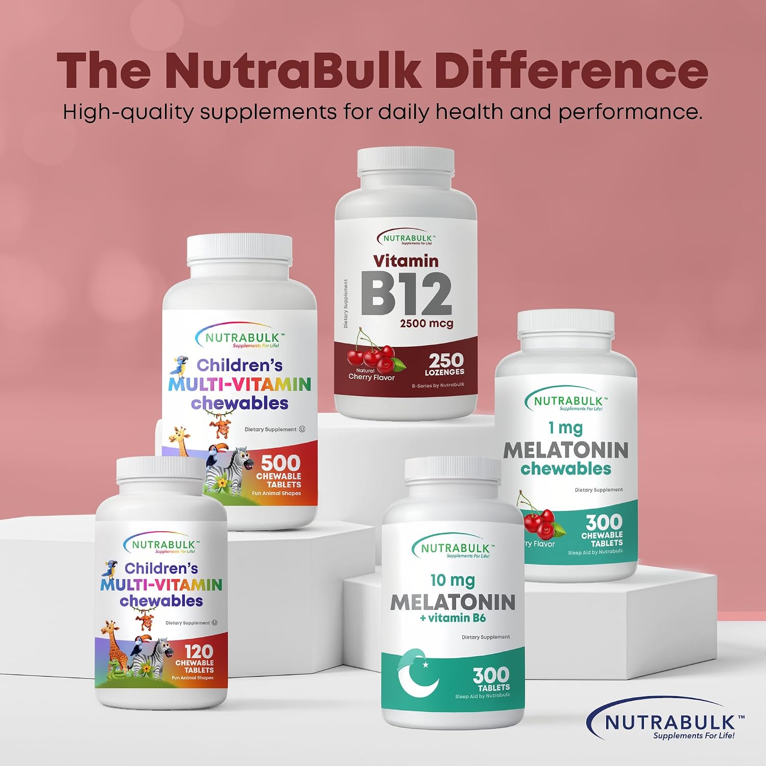 Vitamina B12 2500 mcg Pastillas Sublinguales Sabor Cereza - NutraBulk