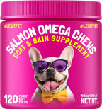 LEGITPET Golosinas Omega 3 de Aceite de Salmón de Alaska para Perros – 120 Masticables con EPA y DHA