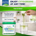 ALLMAX CytoGreens Super Greens Powder, Acai Berry Green Tea, 14 Servicios