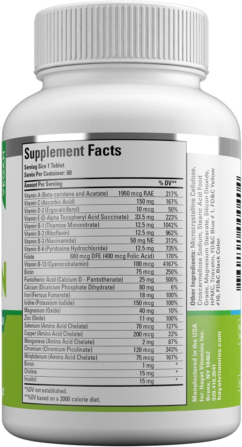 HAYAT Multivitamínico Natural Vegano - 60 Comprimidos