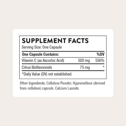 THORNE - Vitamina C 500 mg con Bioflavonoides Cítricos - 90 Cápsulas – Image 2