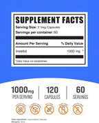 Inositol 1000mg Cápsulas - Vitamina B8 - 120 Cápsulas