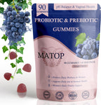 MATOP Probiótico para Mujeres Gomitas de Piña - Salud Digestiva y Equilibrio Femenino, Vegano Sin Azúcar, 60 Unidades