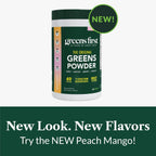 Greens First Original Greens Powder - 49 Superalimentos - Frutas y Verduras Orgánicas - Prebióticos, Probióticos y Enzimas Digestivas - Batido Antioxidante - Sin Lácteos/Vegano/No OGM (Melocotón Mango, 60 Raciones)