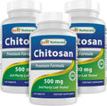 Best Naturals Quitosano 500 mg - 120 Comprimidos (Pack de 3)
