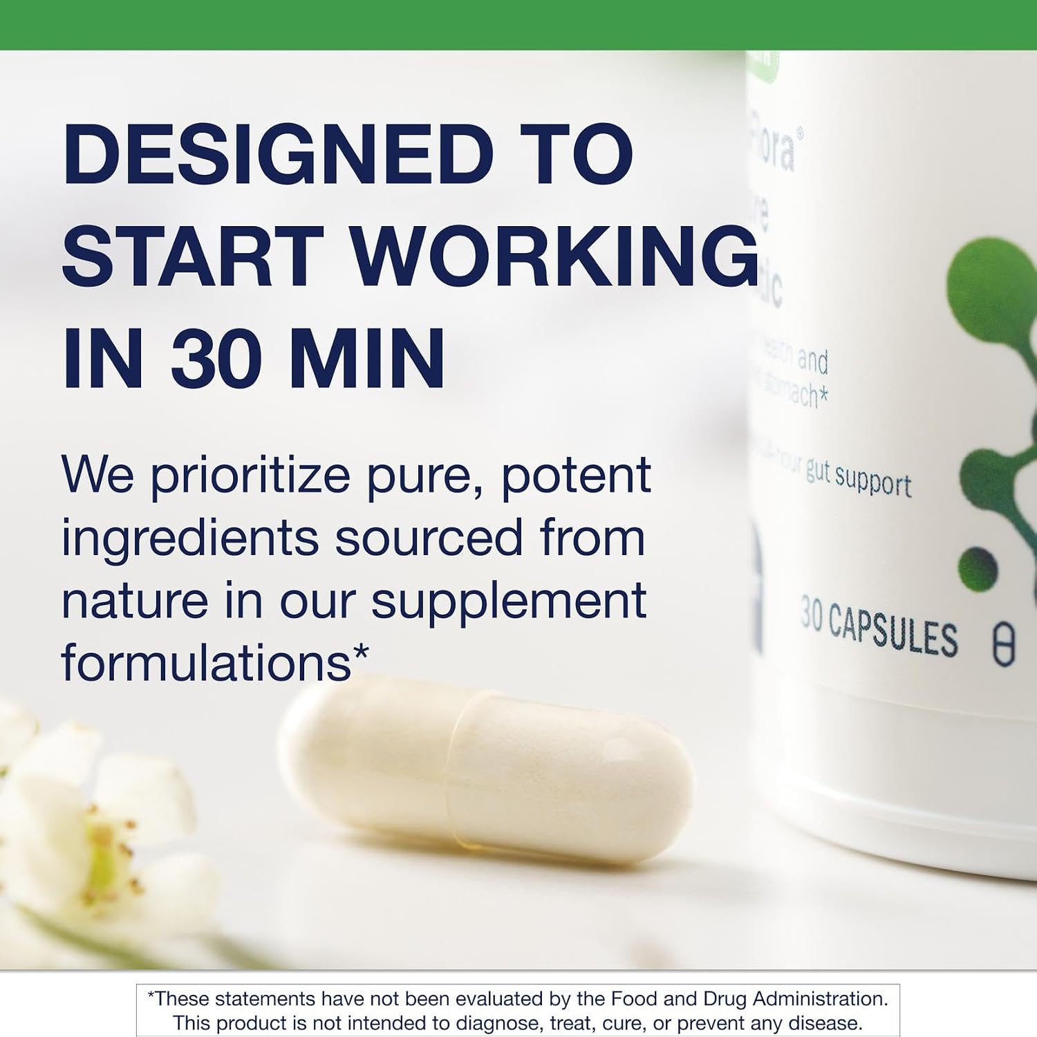 Metagenics UltraFlora Restore Probiótico - 20 mil millones UFC - Alivio de heces sueltas ocasionales* - Apoya la salud intestinal* - 30 cápsulas