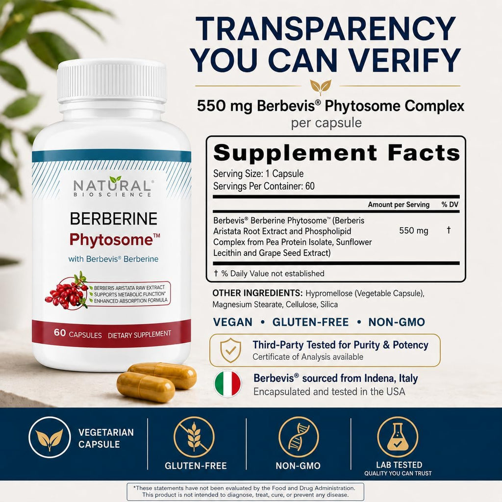 Berberina Phytosome Complex con Berbevis® 550mg 60 Cápsulas