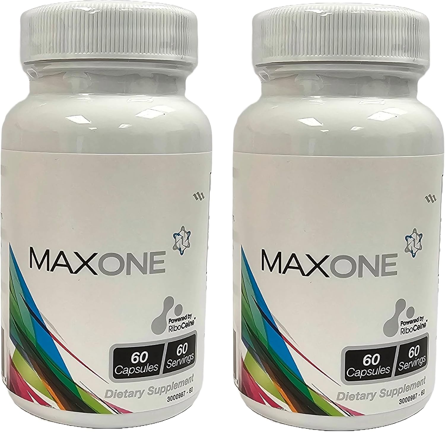 Max One, Suplemento de Riboceine, 60 Cápsulas Vegetales, 30 Dosis (Pack de 2)