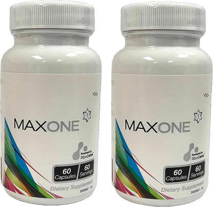 Max One, Suplemento de Riboceine, 60 Cápsulas Vegetales, 30 Dosis (Pack de 2) – Image 1