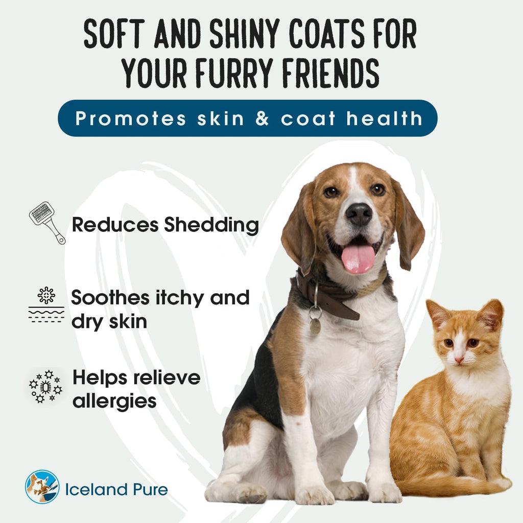 Wild Alaskan Salmon Oil for Dogs and Cats by Iceland Pure