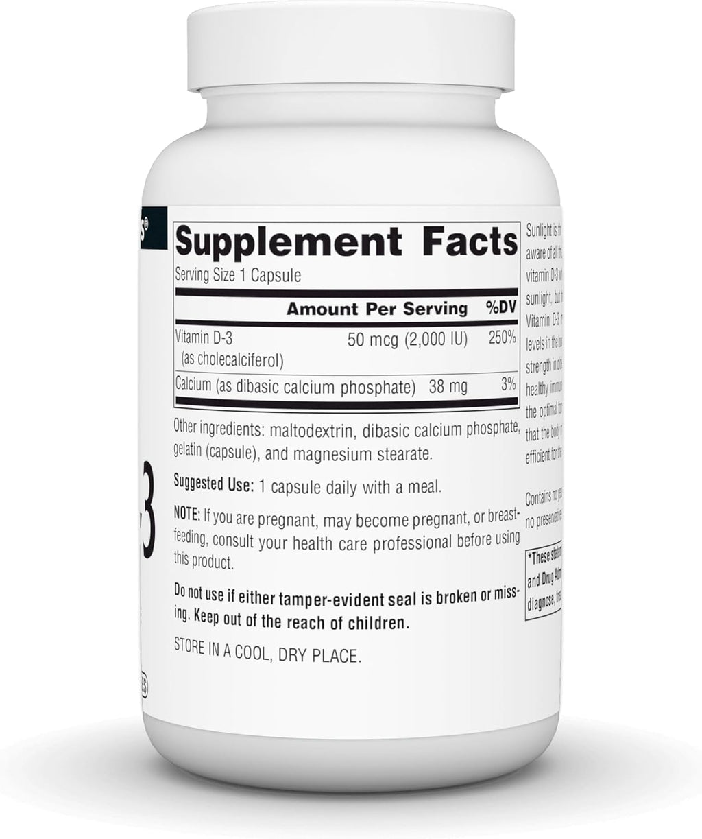 Source Naturals Vitamina D3 2000 UI - 200 Cápsulas