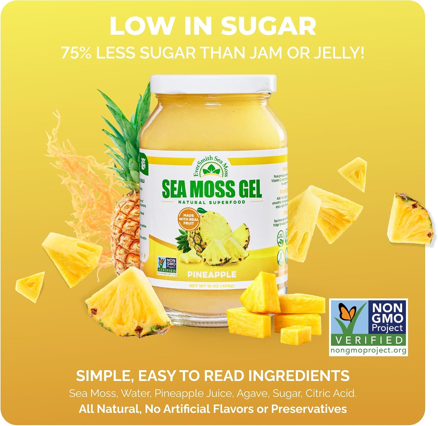 Gel de Musgo Marino Irlandés Silvestre Sabor Piña - EverSmith Organics
