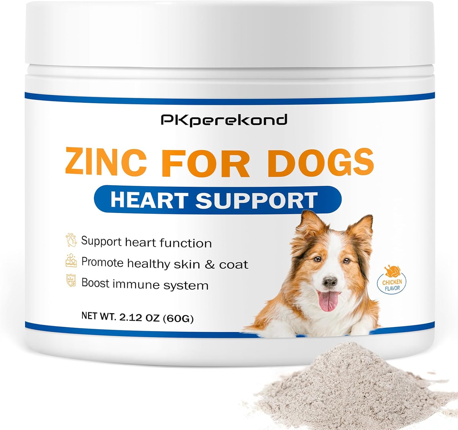Zinc para Perros - Suplemento de Apoyo Cardíaco, Piel y Pelaje, Función Inmune con Biotina, Selenio y Vitaminas