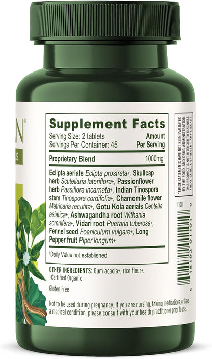 Banyan Botanicals Organic Tranquil Mind – 90 – Fomentar la relajación de los tejidos musculares. – Image 8