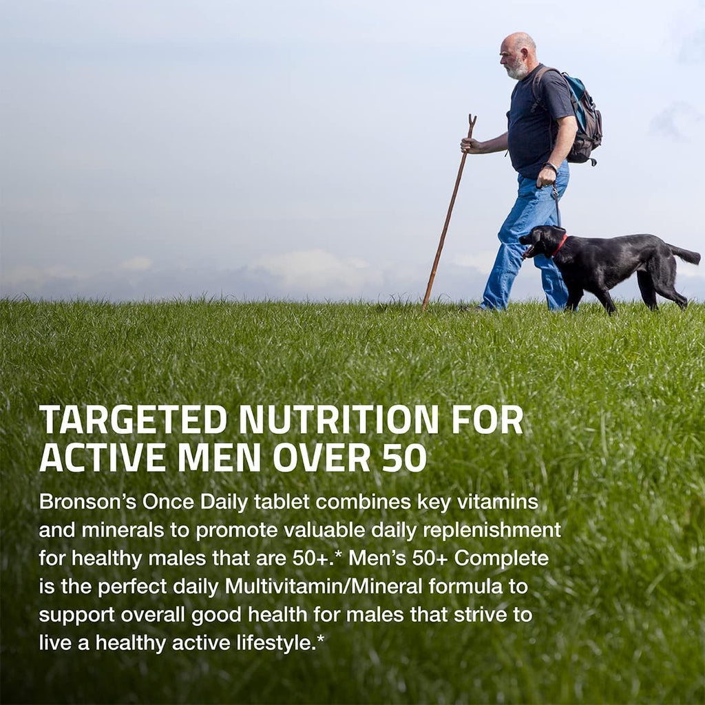 Bronson ONE Daily Multivitamínico Completo para Hombres 50+, 180 Comprimidos