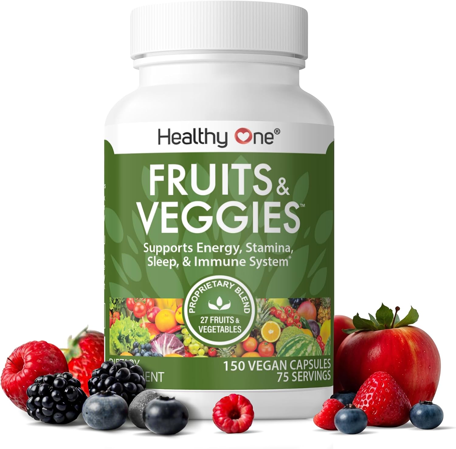 Fruits & Veggies Formula - 27 Alimentos Integrales Ecológicos - 150 Cápsulas (75 Dosis)