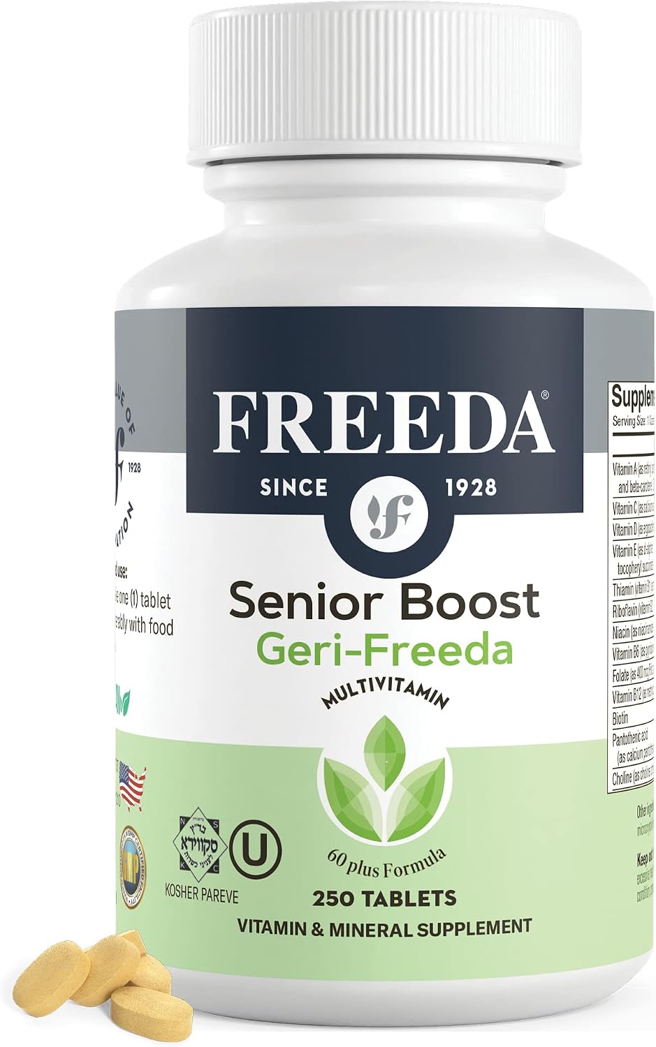 Freeda Senior Multivitamin - Multivitamínico para mayores de 60 años - 100 comprimidos recubiertos