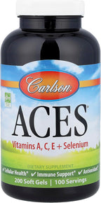 Carlson Aces Fórmula Antioxidante, 200 Perlas Blandas