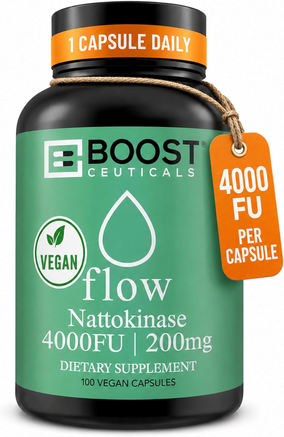 Nattokinasa 4000 FU - 100 Cápsulas Veganas - BoostCeuticals