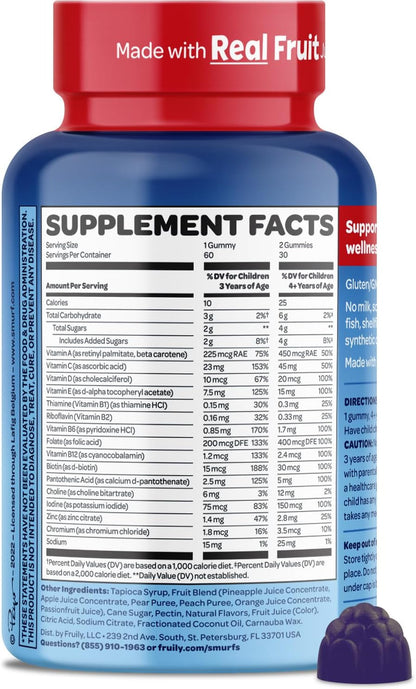 Gominolas Multivitamínicas Smurfs para Niños – Zinc: es importante para el mantenimiento de la visión normal y – Image 7