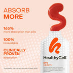 Healthycell Eye Health - Suplemento Líquido Diario para la Visión con Luteína, Zeaxantina, Astaxantina y Betacaroteno - 30 Gel Packs