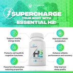 Essential H2 Tabletas Efervescentes de Hidrógeno Molecular para Agua (Sin Sabor, 30 Servicios)