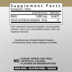 Windmill Vitaminas Naturales Biotina 5000 mcg, 60 Cápsulas