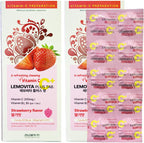 LemoVita C Plus Comprimidos masticables sabor fresa, 120 comprimidos (Paquete de 2)