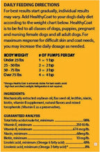 HealthyCoat Suplemento para Perros con Omega 3 y 6, Sabor a Tocino - 1 Galón