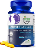 Vitaminas prenatales veganas con DHA y EPA (60 cápsulas) - Suplemento de algas con vitamina E, sin carragenina