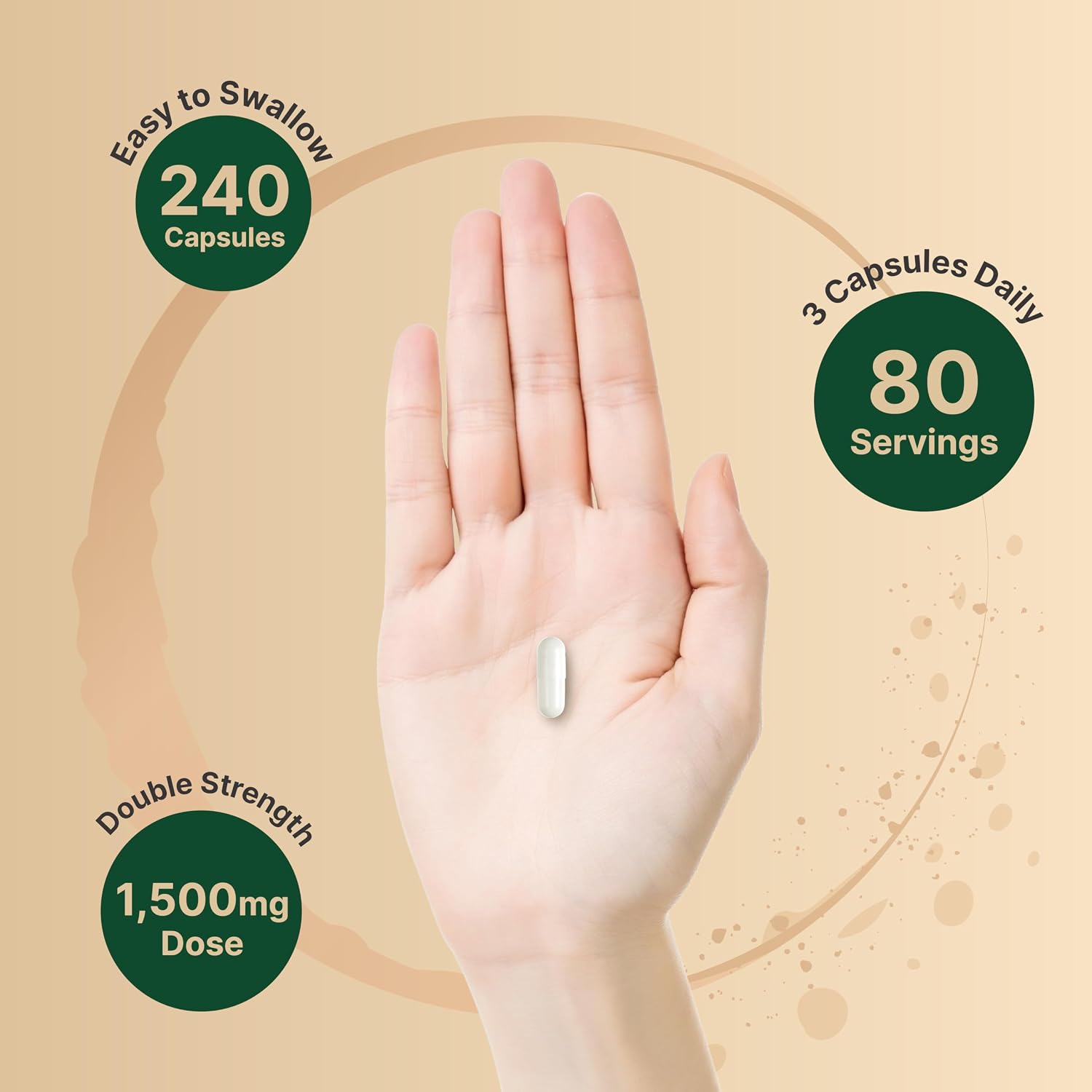 NatureBell TMG 1500mg, 240 Cápsulas - Betaina Anhidra Trimetilglicina