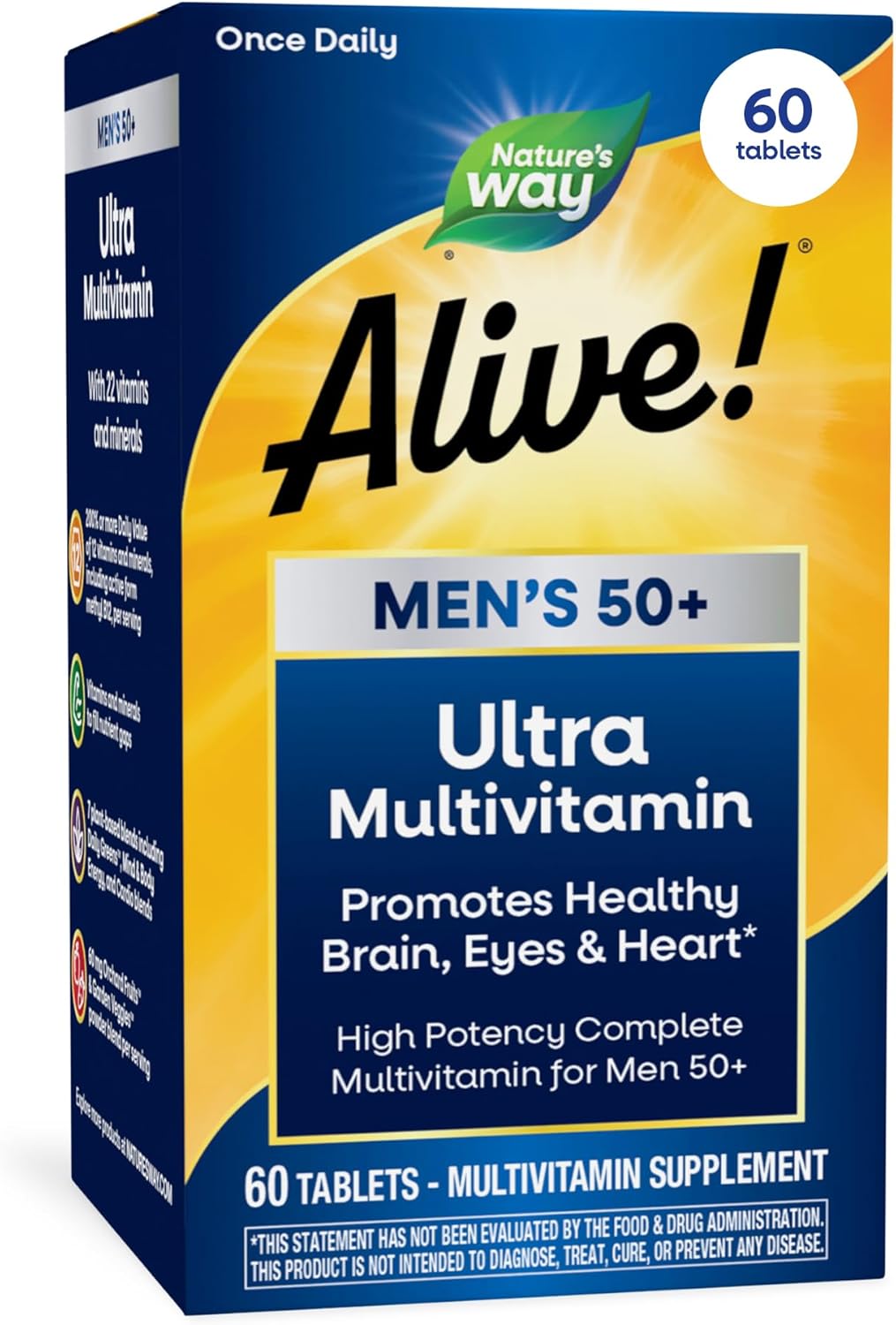 Nature's Way Alive! Multivitamínico Ultra Potente para Hombres 50+