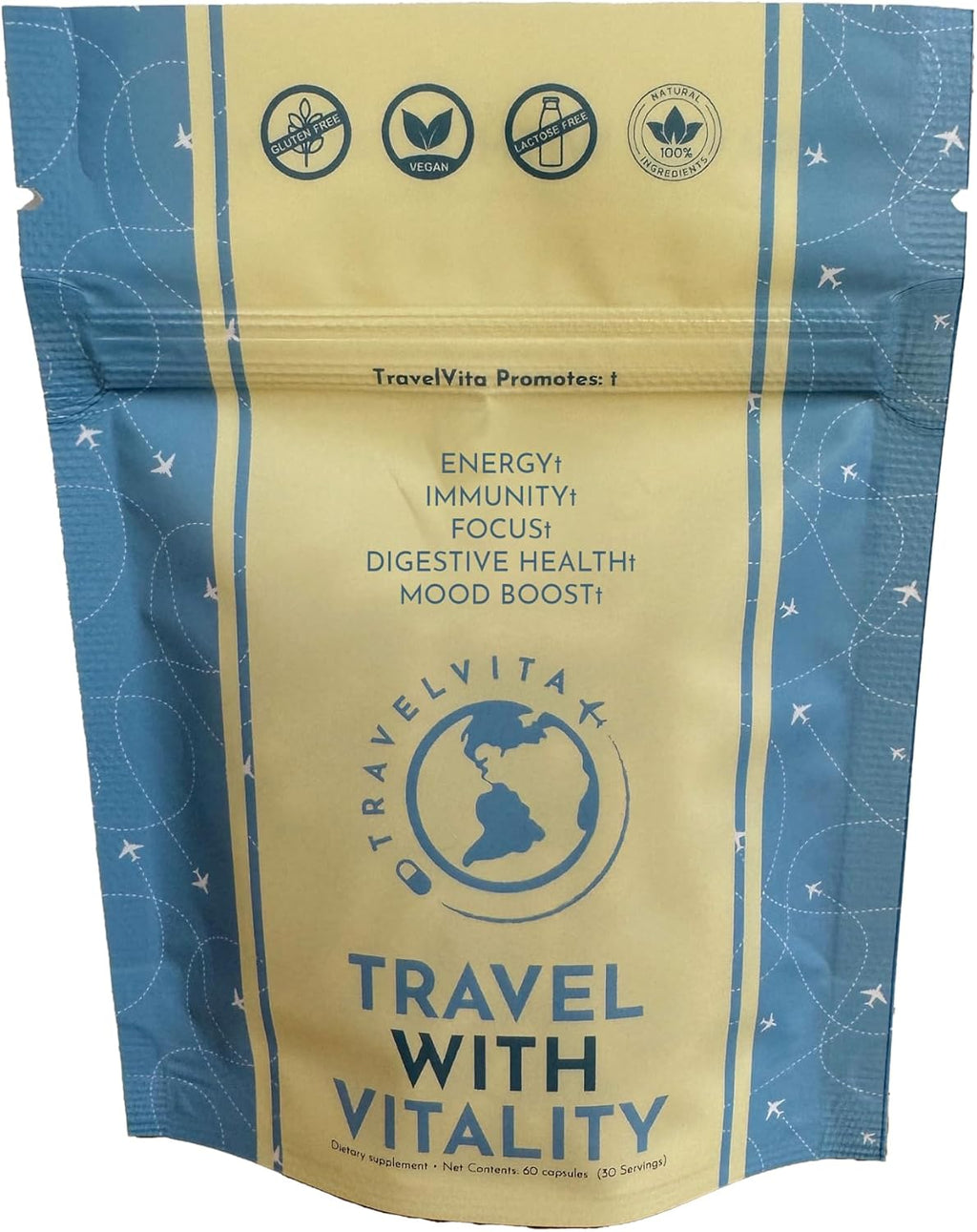 TravelVita Natural Travel Pills - Complemento para Viajeros (60 Días)