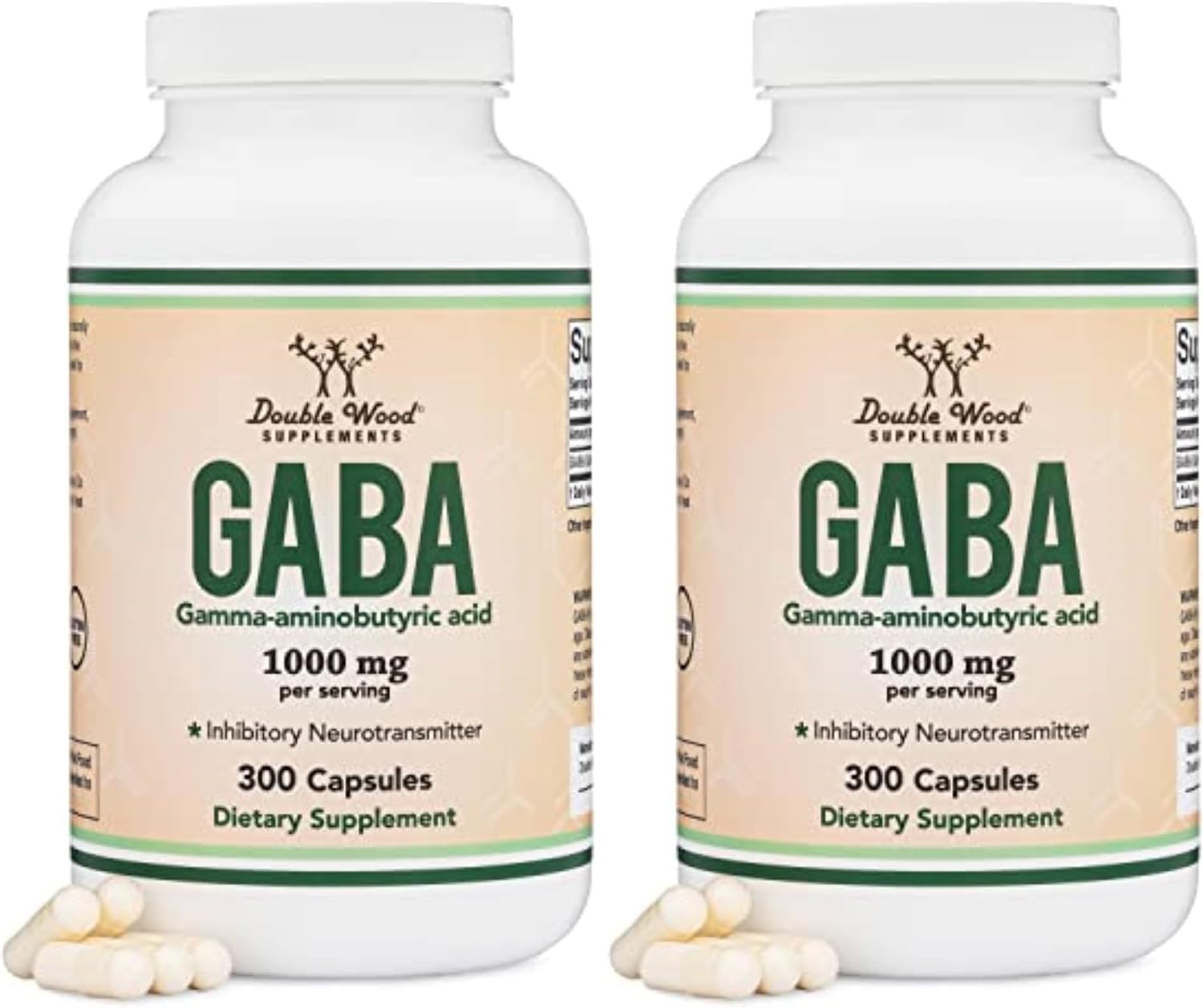 GABA 1000mg 300 Cápsulas - Promueve la Calma y la Relajación