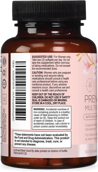 Vitaminas Prenatales con Ácido Fólico + – Vitaminas A, C, D, B6 y B12: Apoyan el sistema inmunitario, la salud – Image 8