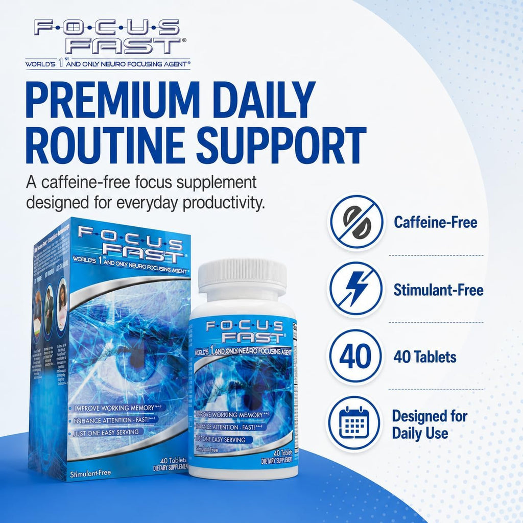 Focus Fast Brain Supplement - Mejora la Memoria, Concentración y Cognición