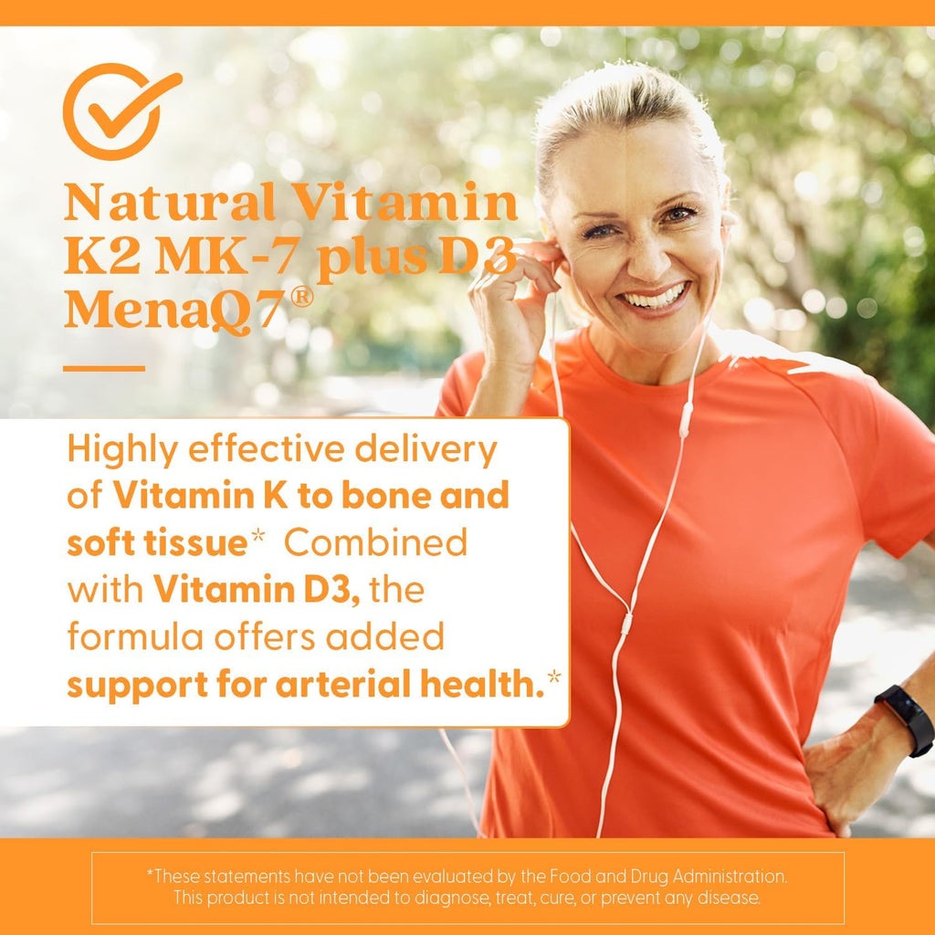 Doctor's Best Vitamina D3 y K2 MK-7 (MenaQ7) - 60 Cápsulas Veganas