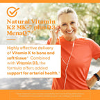 Doctor's Best Vitamina D3 y K2 MK-7 (MenaQ7) - 60 Cápsulas Veganas