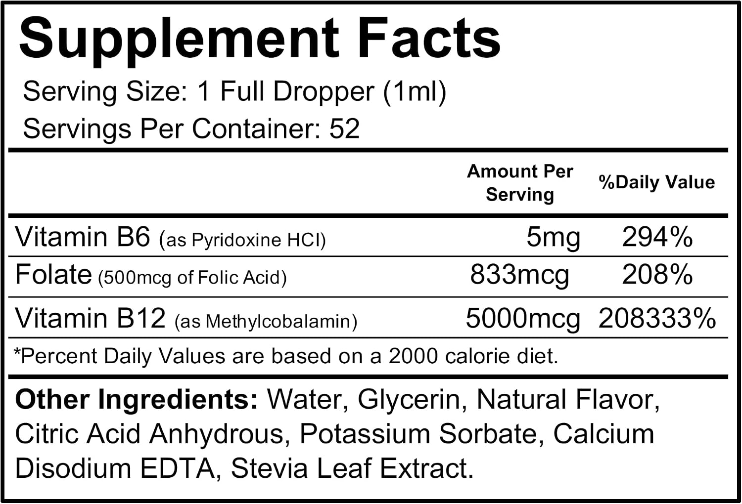 Wellgenix B12 Max Líquido - Vitamina B6, B12 y Folato - Alta Absorción - Salud Cardiovascular, Claridad Mental, Aumento de Energía y Pérdida de Peso - 1,75 oz, 2 Pack