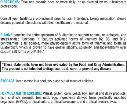XYMOGEN B Activ - Complejo de vitaminas B – Personas con dietas vegetarianas o veganas: La vitamina B12 se – Image 5