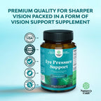 Natures Craft Eye Pressure Support con extracto de arándano - Suplemento vegano para la salud ocular - 30 cápsulas