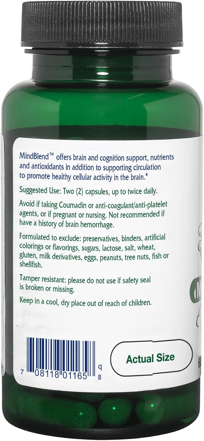 Vitanica MindBlend, Apoyo Cerebral, 60 Cápsulas Veganas