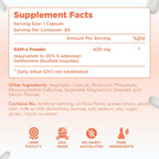 Clear Formulas Bioactive SAM-e 400mg - Suplemento de SAM-e bioactivo para hígado y estado de ánimo - 90 cápsulas