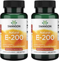 Swanson Vitamina E Natural 200 IU (134,2 mg) – 250 Cápsulas Blandas (Pack de 2)
