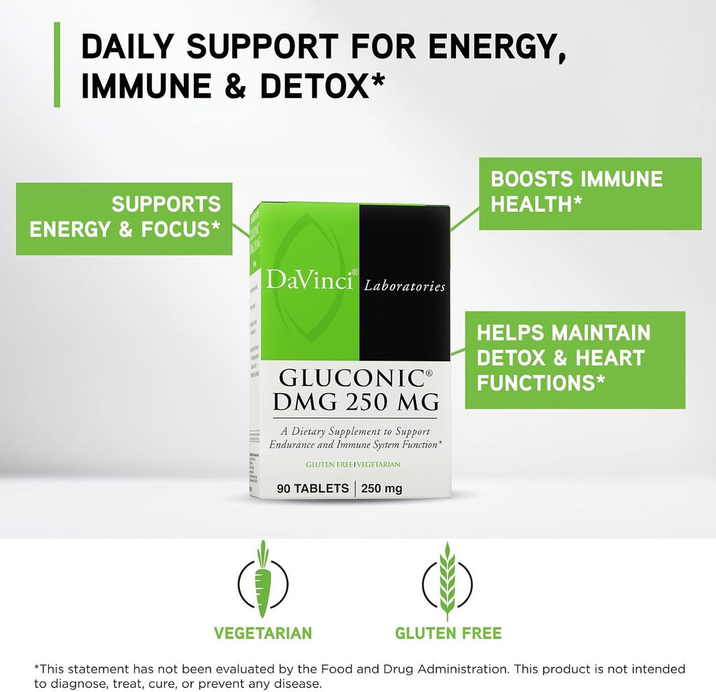 DAVINCI Gluconic DMG 250 mg - 90 Comprimidos Masticables
