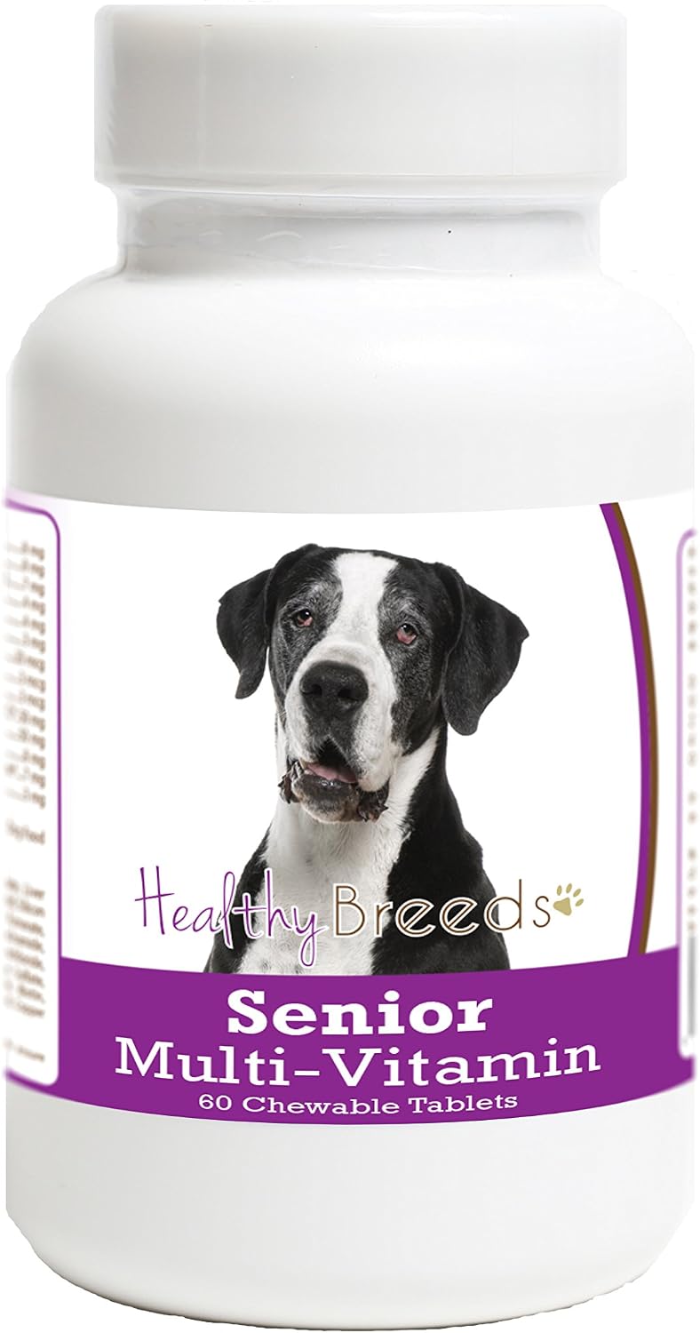 Healthy Breeds Great Dane Senior Dog Multivitamin Tablets 60 Count – Image 1
