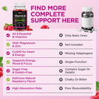 ReviNutra Complejo B en Gominolas con Vitaminas C, Zinc, Magnesio y CoQ10, 60 Gominolas Sabor Frambuesa